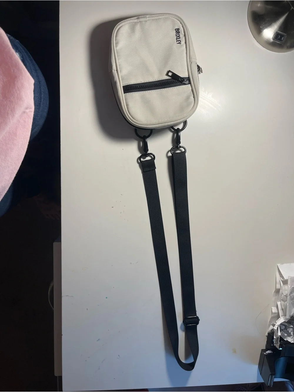 Brixley White Messenger Crossbody Bag for Men